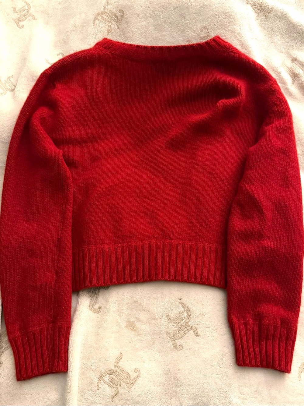 Prada Red Milano Wool And Cashmere Crew- Neck Sweater - Picture 4 of 6